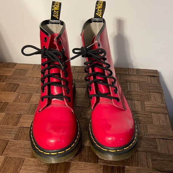 Doc Martens Cherry Red 1460L Size 6 - Picture 1 of 11